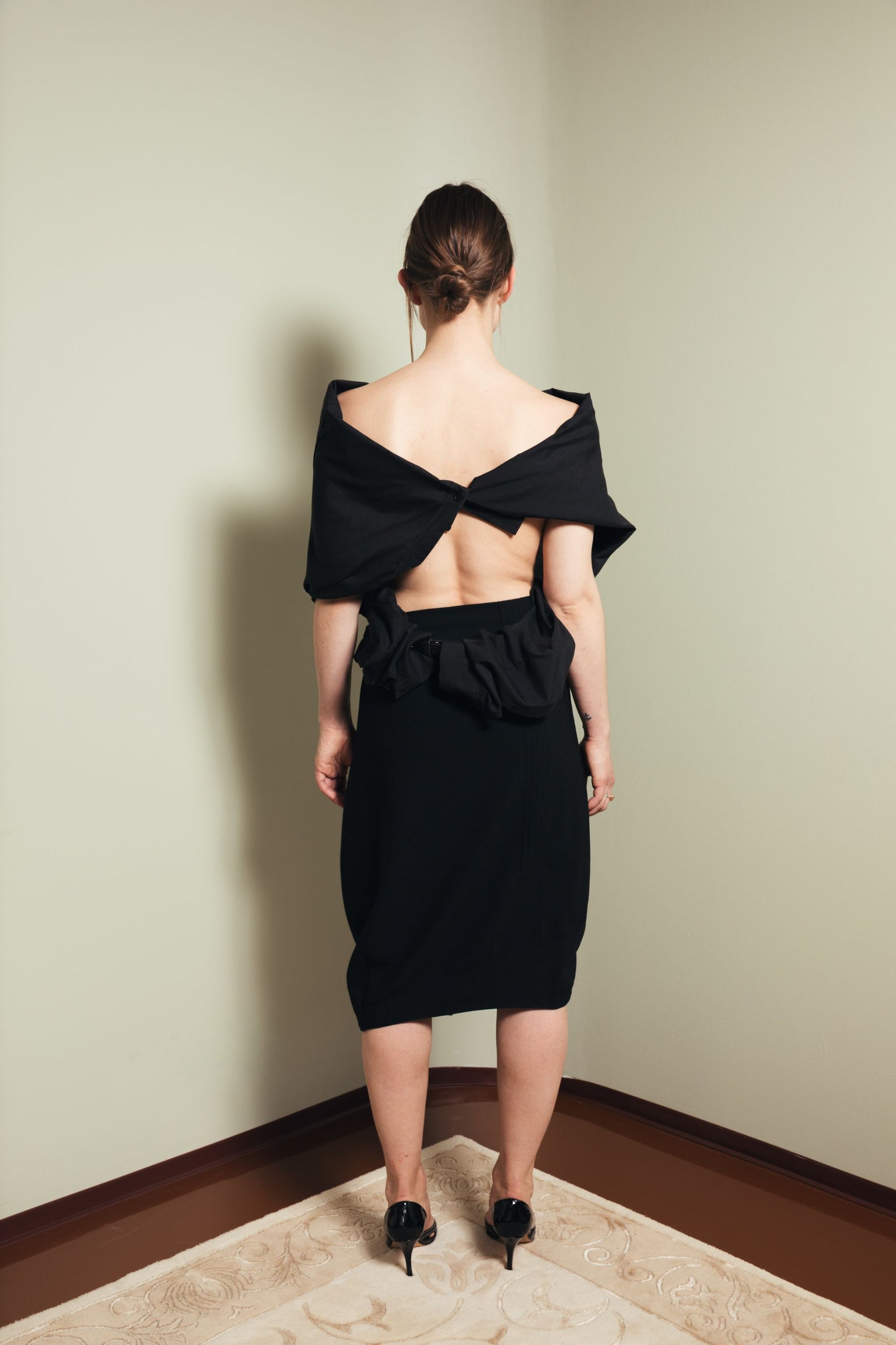 High waist skirt in black S-M