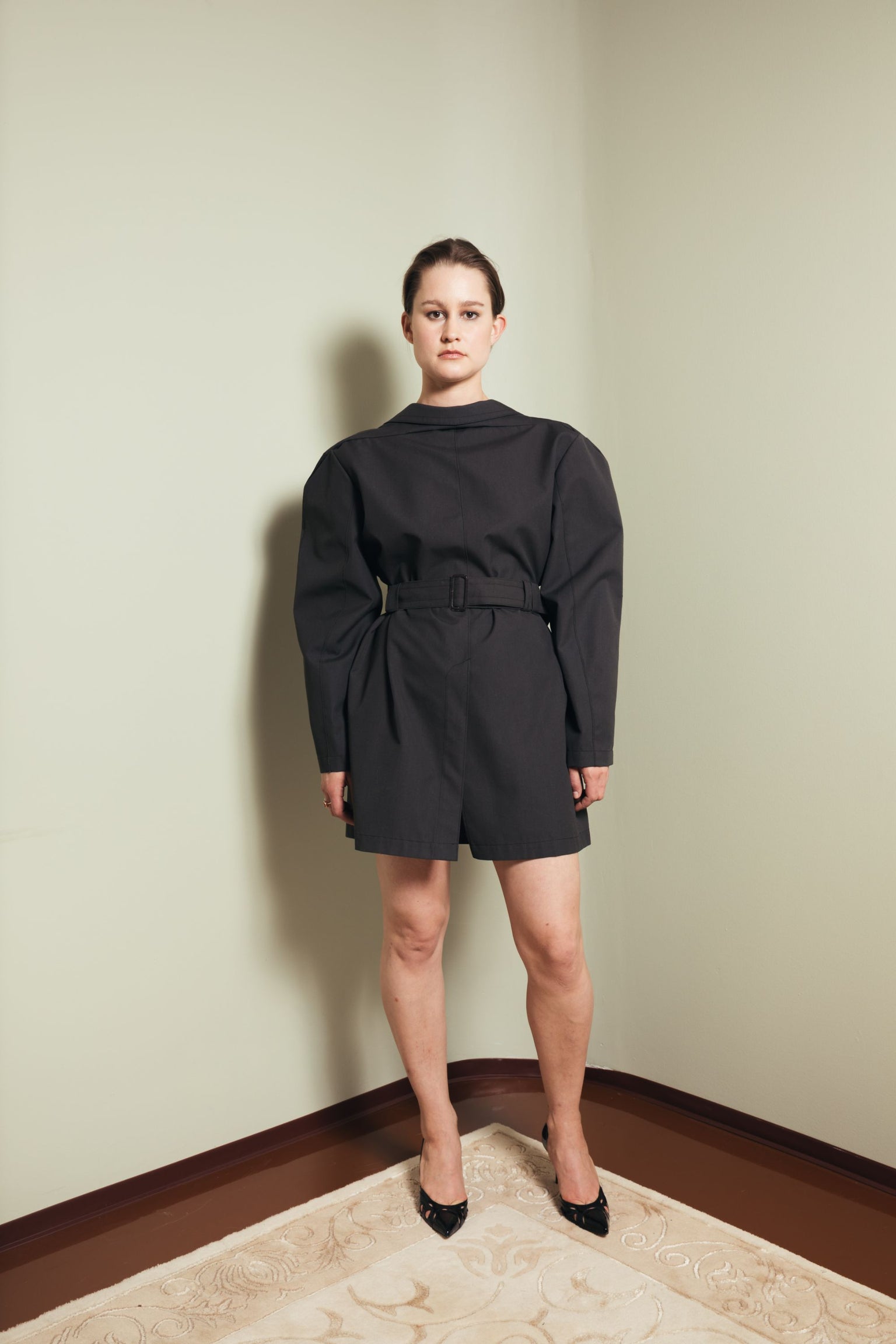 Coat dress in gray S-M