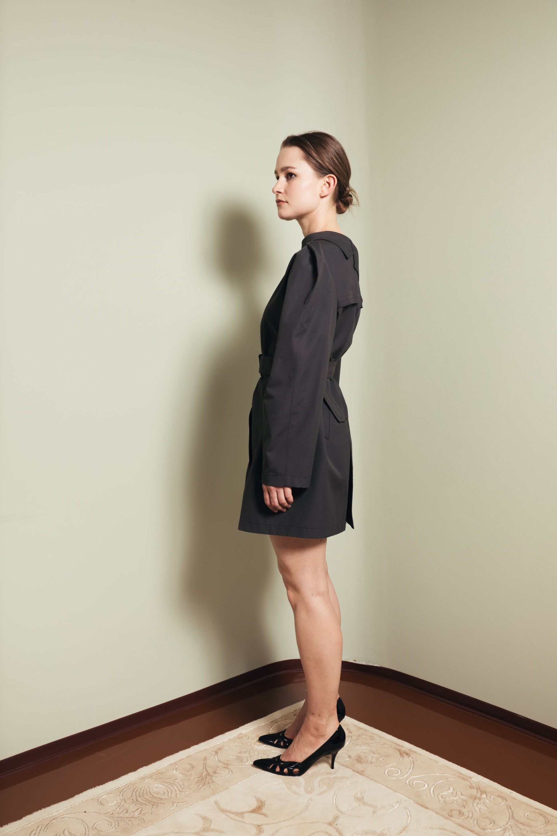Coat dress in gray S-M