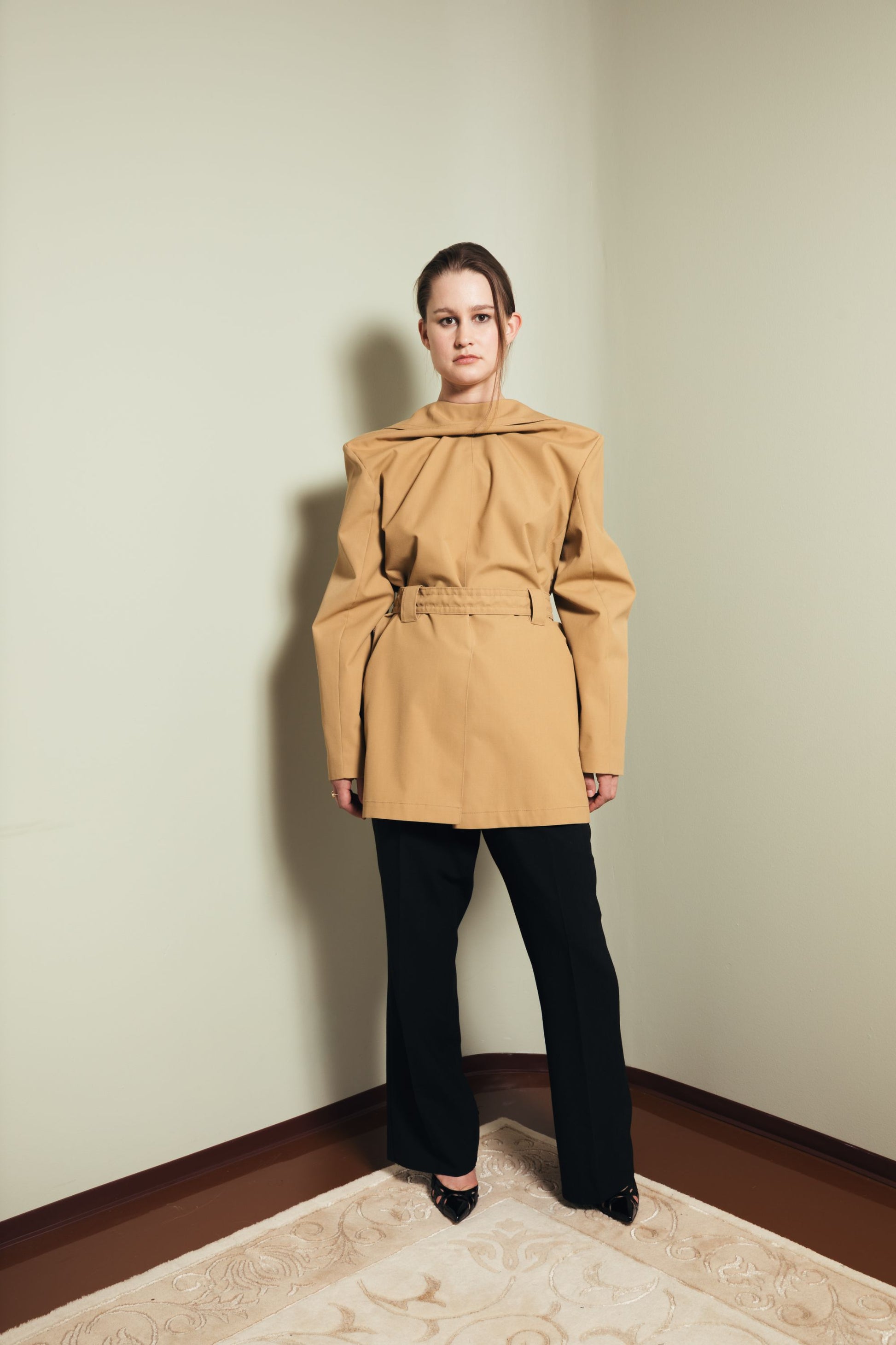Coat dress in sand S-M