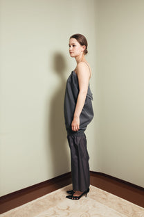 Open back dress in gray S-L