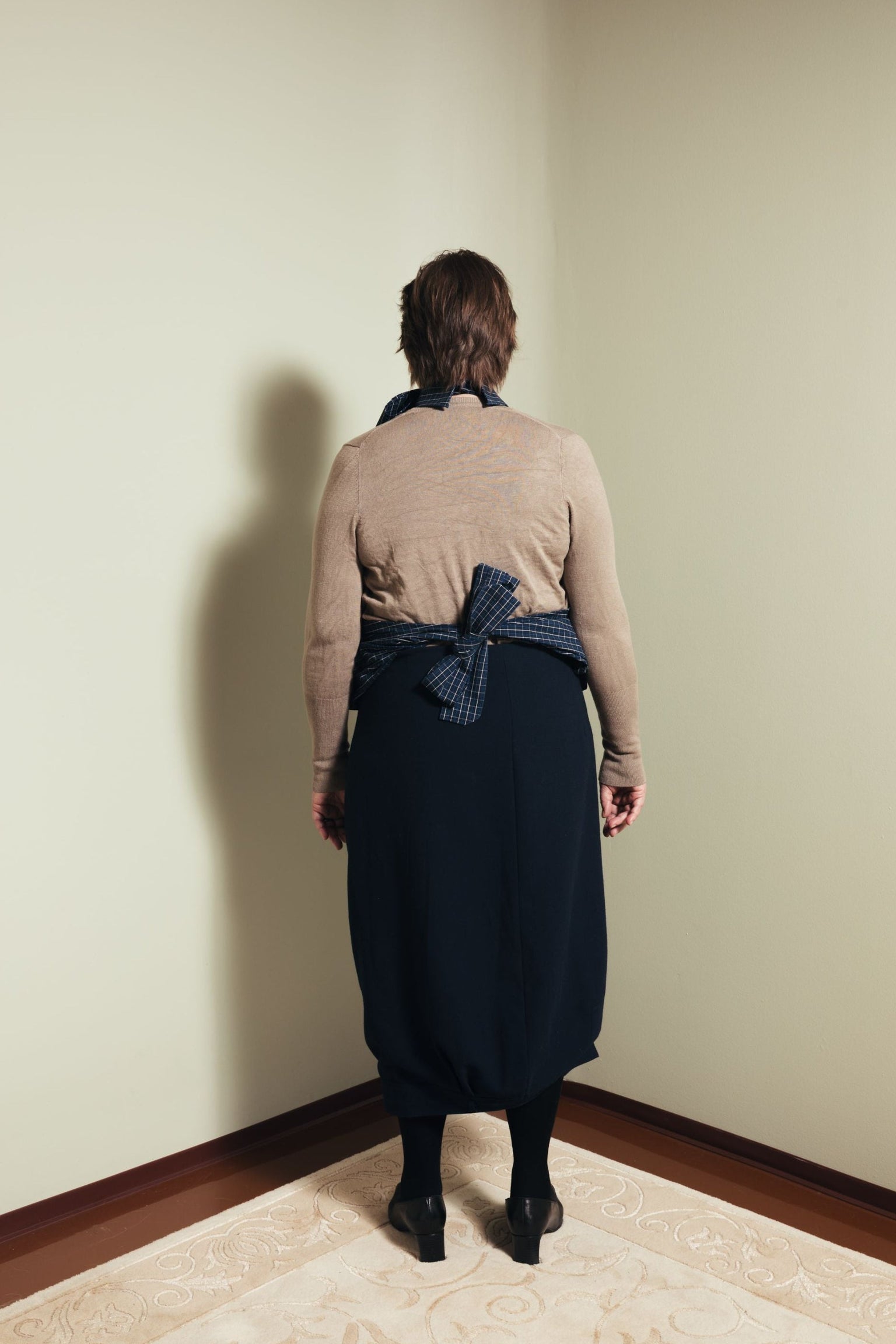 High waist skirt in navy L