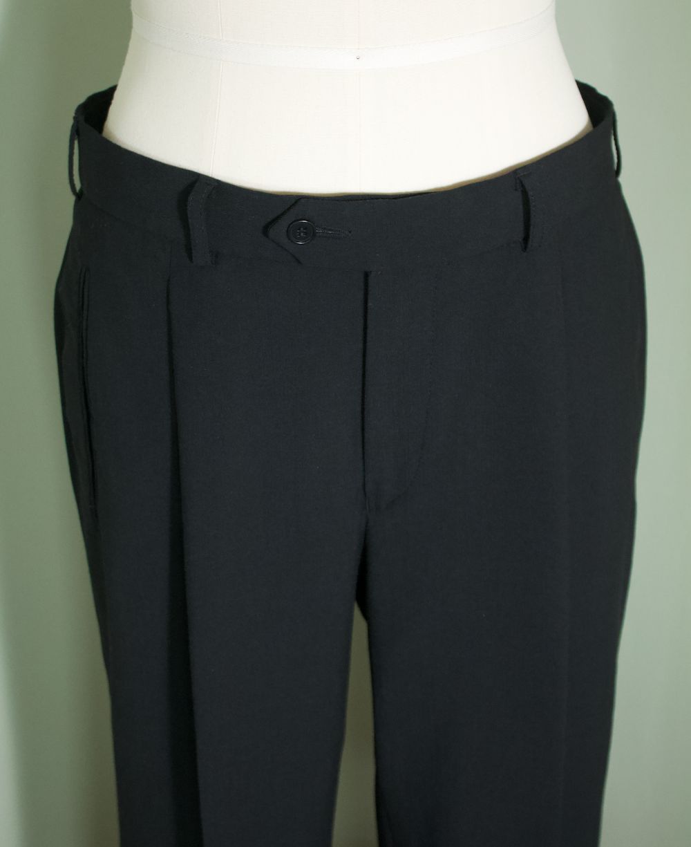Patch pant leg trousers in black S-L
